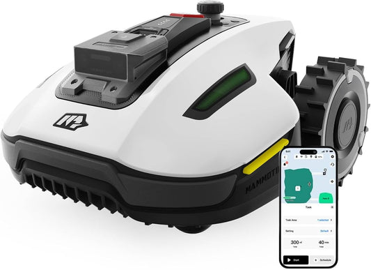 MAMMOTION YUKA Mini 500 Robotic Lawnmower without Boundary Cable, Reception 500 m², NetRTK+Vision Lawn Mower Robot, AI Smart Obstacle Avoidance Lawn Robot, App Control with 4G Module, 50% Incline